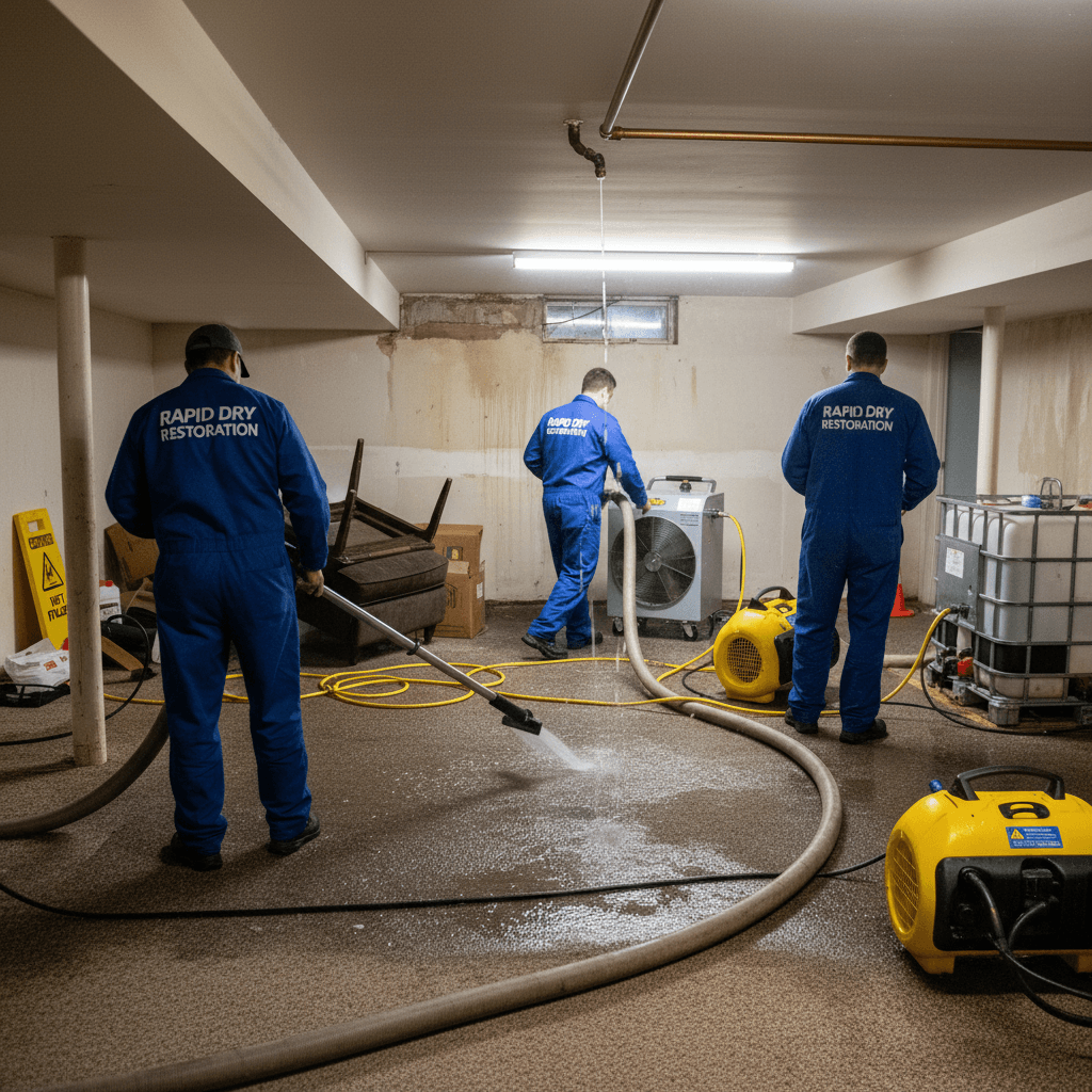 Burst pipe damage